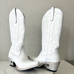 Lane MEGAN MORONEY Smokeshow Womens Cowboy Boots 8 White Western Cowgirl Tall